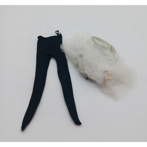 Vintage Barbie 1961-1965 #989 Ballina Tutu Silver Flowers Black Leggings